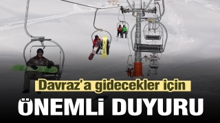 Davraz Kayak Merkezi'ne Gidecek vatandaşlarımıza önemli duyuru