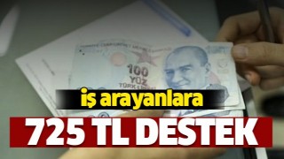 Devletten iş arayanlara 725 TL destek
