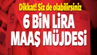 DİKKAT SİZDE ALABİLİRSİNİZ 6 BİN LİRA MAAŞ M&Uuml;JDESİ!