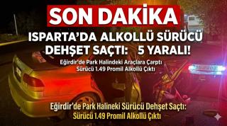 Eğirdir&rsquo;de Alkoll&uuml; S&uuml;r&uuml;c&uuml; Dehşet Sa&ccedil;tı: 5 Yaralı!