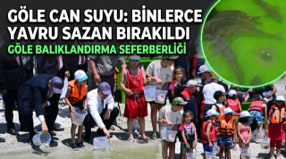 Eğirdir G&ouml;l&uuml;&rsquo;ne &Ccedil;ifte Nefes: 100 Bin Sazan Yavrusu G&ouml;le Bırakıldı