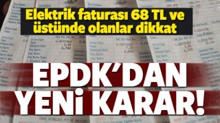 Elektrik faturası 68 TL ve &uuml;st&uuml;nde olanlar dikkat!