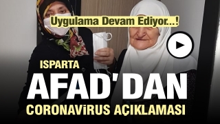 Isparta AFAD'dan ''Coronavir&uuml;s'' a&ccedil;ıklaması