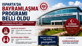 Isparta&rsquo;da Bayramlaşma Programı Belli Oldu