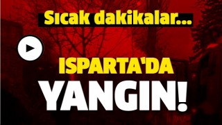 Isparta&rsquo;da &ccedil;ıkan yangında evin odunluk kısmı yandı