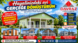 Isparta’da hayalindeki evi kurmak isteyenlerin adresi Davraz Prefabrik
