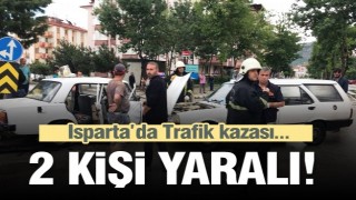 Isparta’da trafik kazası: 2 yaralı 