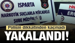 Isparta’da yol kontrolünde uyuşturucu ele geçirildi 