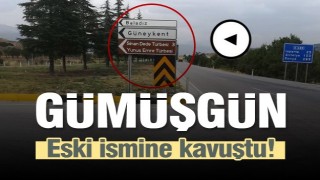 ISPARTA GÜMÜŞGÜN ESKİ ADINA KAVUŞTU! BALADIZ OLDU