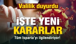 Isparta i&ccedil;in yeni genelge 