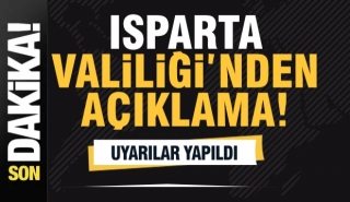 Isparta Valiliği'nden 