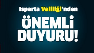 ISPARTA VALİLİĞİNDEN SERTİFİKA DUYURUSU