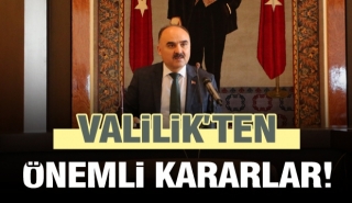 Isparta Valiliğinin 15.10.2018 tarihli 1 ve 2 nolu kararları