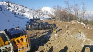 Isparta'da baraj derivasyon hattı yapım &ccedil;alışmaları