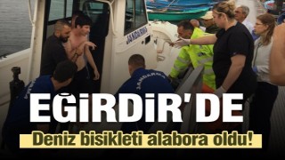 Isparta'da Deniz bisikleti alabora oldu