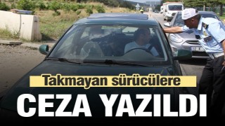 Isparta'da Emniyet kemeri takmayan sürücülere ceza yazıldı