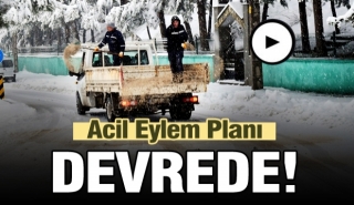 Isparta'da Karla M&uuml;cadele Acil Eylem Planı Devrede