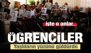 Isparta'da &ouml;ğrencilerden huzur evi ziyareti 