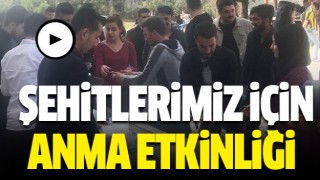 ISPARTA'DA &Ouml;ĞRENCİLERDEN ŞEHİTLERİ ANMA ETKİNLİĞİ