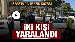 Isparta'da trafik kazası: 2 kişi yaralandı