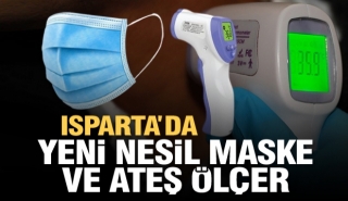 Isparta'da yeni nesil 3 katlı maske ve temassız  dijital elektronik ateş &ouml;l&ccedil;er via'da