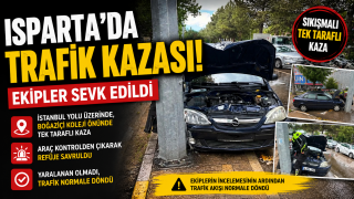 İstanbul Yolunda Kaza: Araç Refüje Savruldu