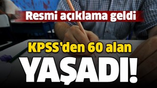 KPSS'den 60 alan yaşadı