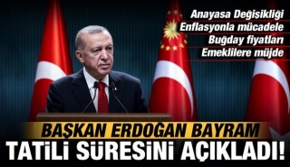 Kurban Bayramı Tatili Ka&ccedil; G&uuml;n Olacak A&ccedil;ıklandı
