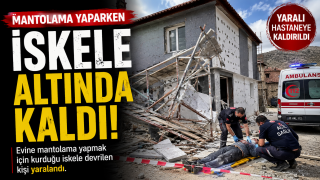 Mantolama Çalışmasında Kaza: İskele Devrildi