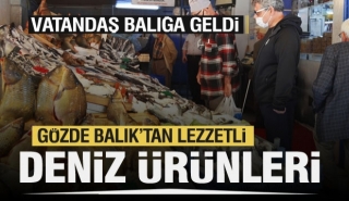 Mevsimin en lezzetli deniz &uuml;r&uuml;nleri G&ouml;zde Balık'ta