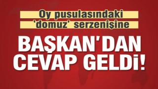 Oy pusulasındaki ‘domuz’ serzenişine belediye başkanından cevap 
