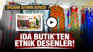 Rengarenk etnik desenler organik giyim ürünleri İda Butik'te