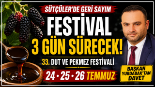 S&uuml;t&ccedil;&uuml;ler&rsquo;de Festival Coşkusu 3 G&uuml;n S&uuml;recek