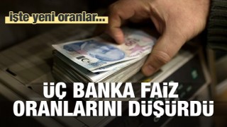&Uuml;&ccedil; banka konut kredi faizlerini d&uuml;ş&uuml;rd&uuml;