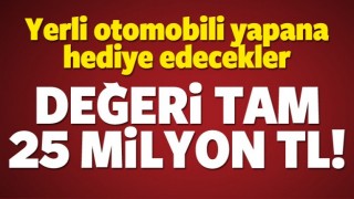 Yerli otomobili yapana 'dev' hediye