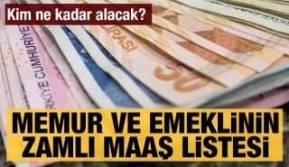 Zamlı memur ve emekli maaşları belli oldu