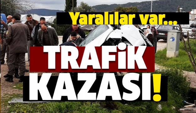 TRAFİK KAZASI! 2 KİŞİ YARALANDI...