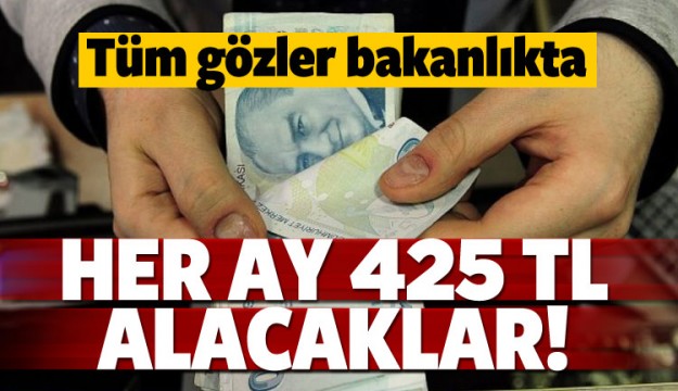 Tüm gözleri bakanlıkta! Her ay 425 TL alacaklar
