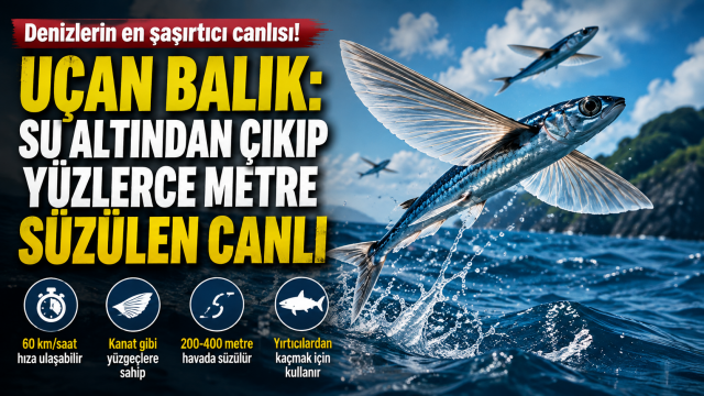 U&ccedil;an balıklar ger&ccedil;ekten u&ccedil;uyor mu? İşte denizlerin en şaşırtıcı canlılarından biri