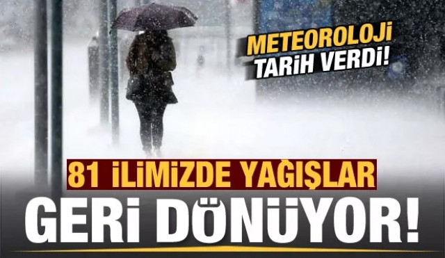 Ülke genelinde yağışlar geri dönüyor! Meteoroloji tarih verdi