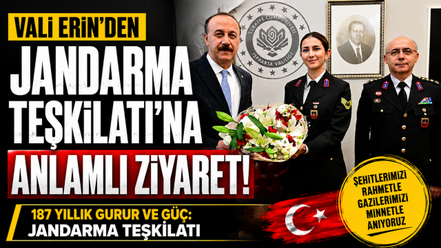 Vali Erin, Jandarma Teşkilatı’nın Kuruluş Yıl Dönümünde Personelle Bir Araya Geldi