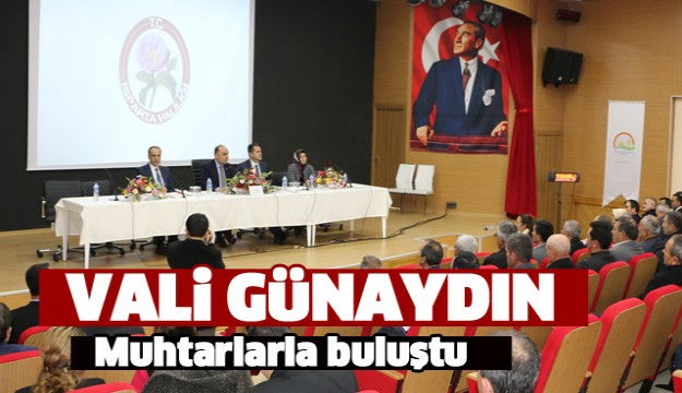 Vali Günaydı Eğirdir'de Muhtarlar Toplantı Düzenledi