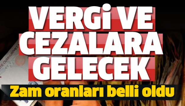 Vergi ve cezalara gelecek zam oranları belli oldu
