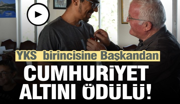 YKS Isparta birincisine Başkandan Cumhuriyet Altını