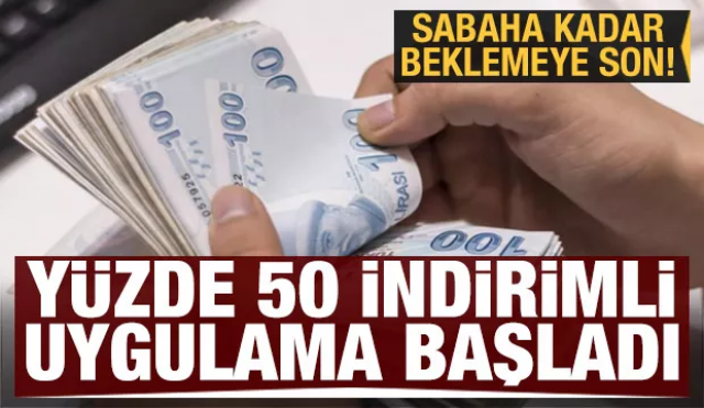 Yüzde 50 indirimli tavan ücret uygulaması başladı