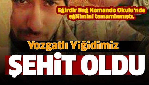 Yiğit kahraman Uzman Çavuş  Zeytin Dalı Harekatı'nda şehit oldu